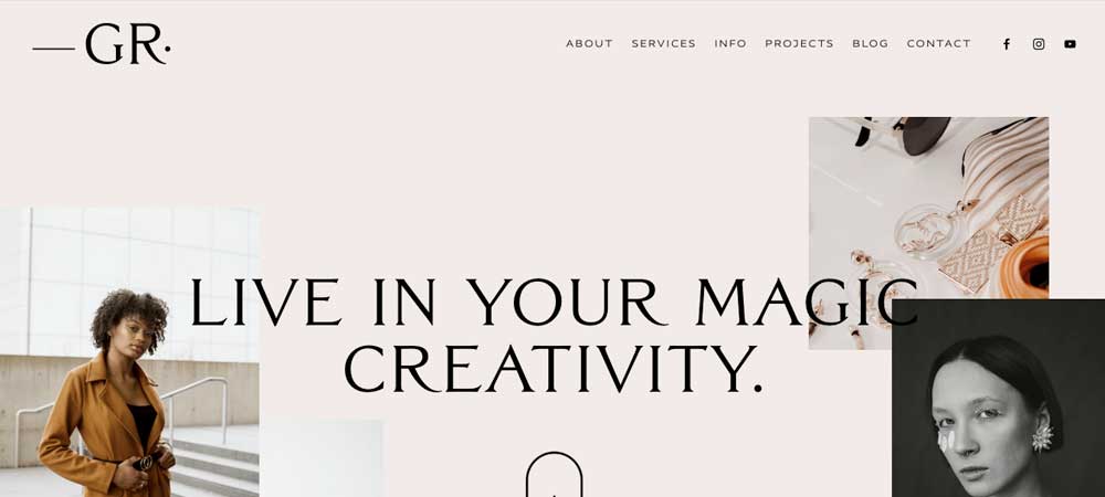 Gigi Squarespace template for Bloggers